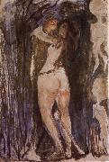Edvard Munch Woman and death oil painting artist